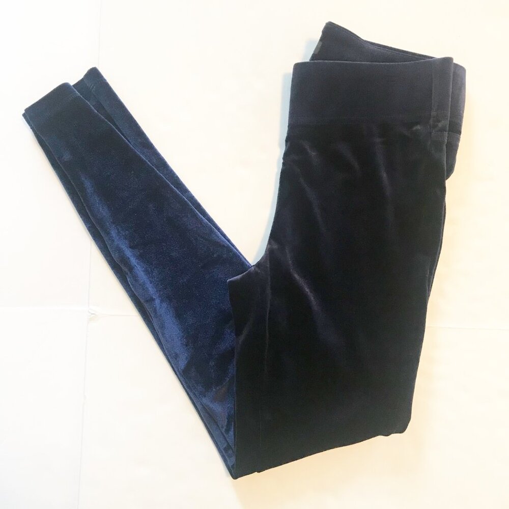LOFT Midnight Blue Velvet Leggings